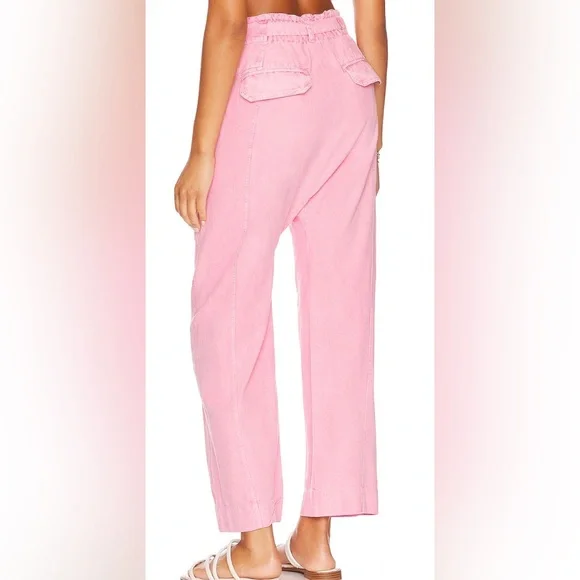 Free People Sky Rider Straight Leg en Rosebloom. - Picture 5 of 7